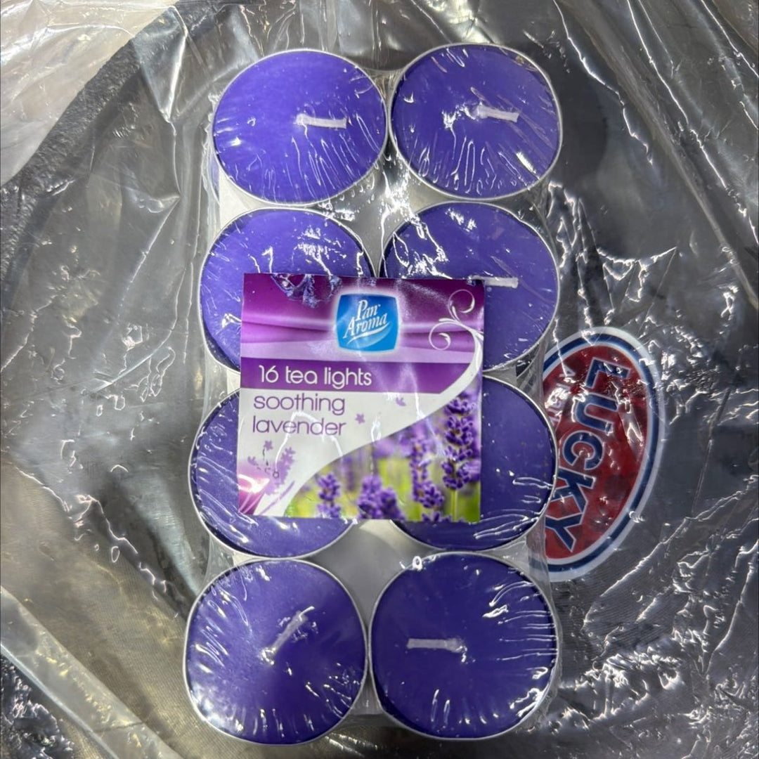 Pan Aroma Soothing Lavender Tea Light Candles - 16pcs - PAN AROMA