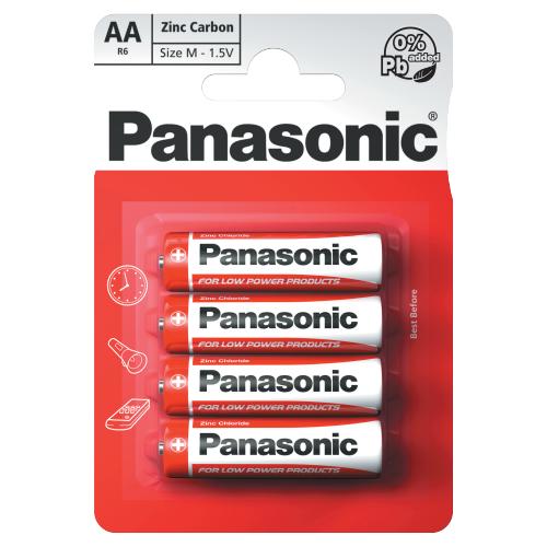 PANASONIC ZINC BATTERY AA R6 - 4 PACK - PANASONIC