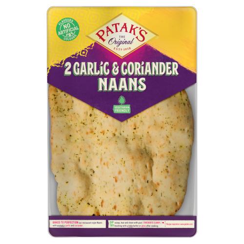 PATAK'S GARLIC & CORIANDER NAAN X 2 - 280G - PATAK'S