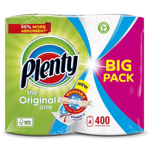 PLENTY THE ORIGINAL ONE KITCHEN TOWEL - 4ROLL - PLENTY