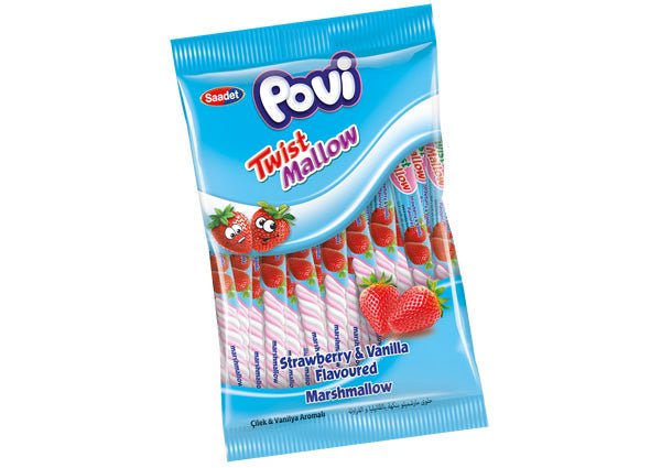 POVI MARSHMALLOW TWIST STRAWBERRY & VANILLA - 140G - Branded