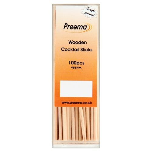 PREEMA WOODEN COCKTAIL STICKS - 100 PIECES - PREEMA