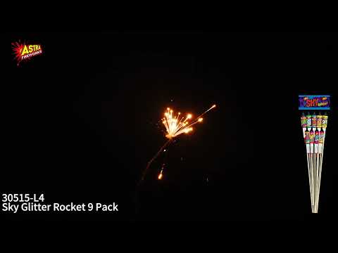 30515 Sky Glitter Rocket 9 Pack