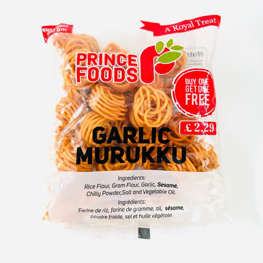 PRINCE FOODS GARLIC MURUKKU - 150G - PRINCE FOODS