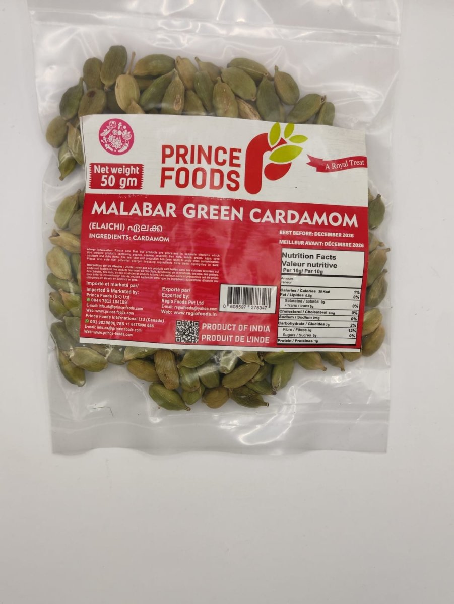 PRINCE FOODS GREEN CARDAMOM - 50G - PRINCE FOODS