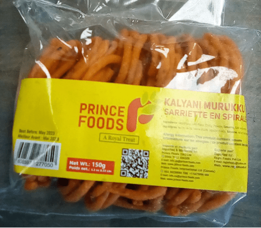 PRINCE FOODS KALYANI MURUKKU 150G - PRINCE FOODS