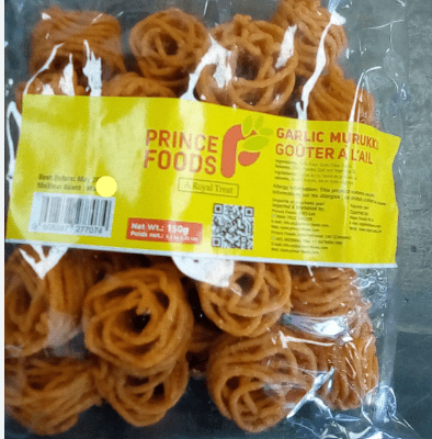 PRINCE GARLIC MURUKKU - 150G - PRINCE FOODS