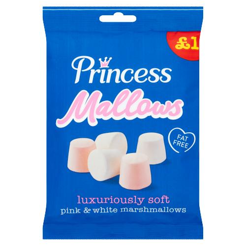 PRINCESS PINK & WHITE MARSHMALLOWS - 150G - PRINCESS