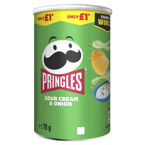 PRINGLES SOUR CREAM & ONION - 70G - PRINGLES