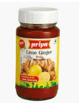 PRIYA LIME GINGER PICKLE - 300G - PRIYA