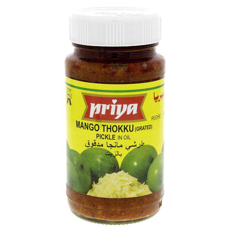 PRIYA MANGO THOKKU PICKLE WITHOUT GARLIC - 300G - PRIYA