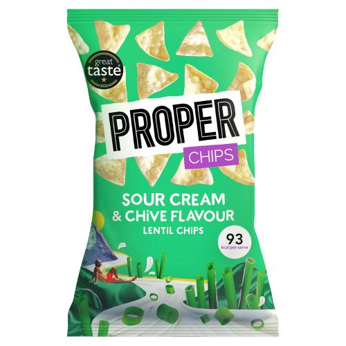 PROPER CHIPS SOUR CREAM AND CHIVE - 85G - PROPER