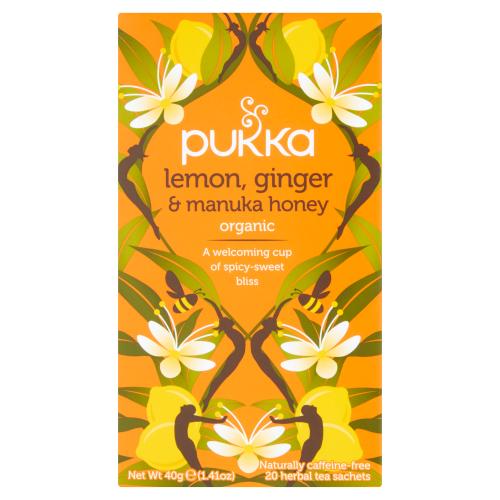 PUKKA LEMON GINGER & MANUKA HONEY - 20 SACHETS - PUKKA