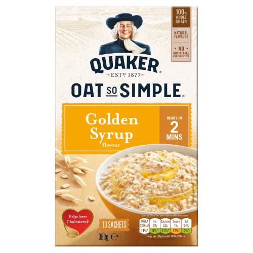 QUAKER OAT SO SIMPLE GOLDEN SYRUP 10PK - 36G - QUAKER