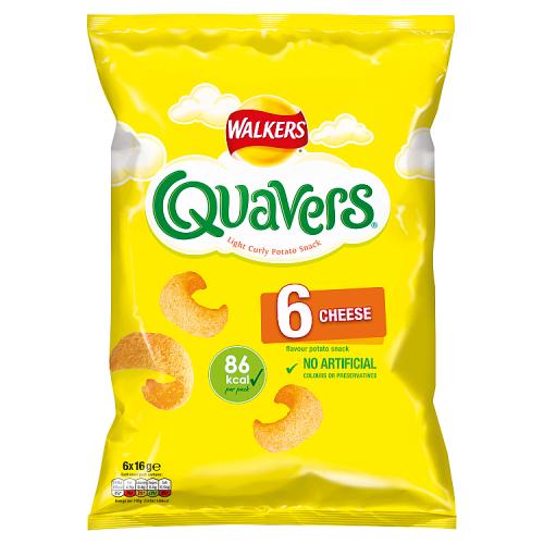 QUAVERS CHEESE 6PK - 16G - QUAVERS