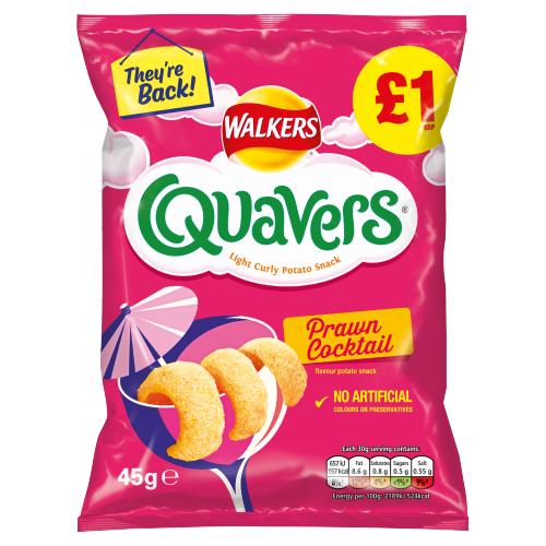 QUAVERS PRAWN COCKTAL - 45G - QUAVERS