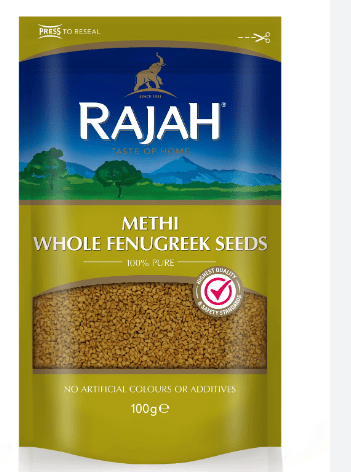 RAJAH METHI WHOLE FENUGREEK SEEDS - 100G - RAJAH