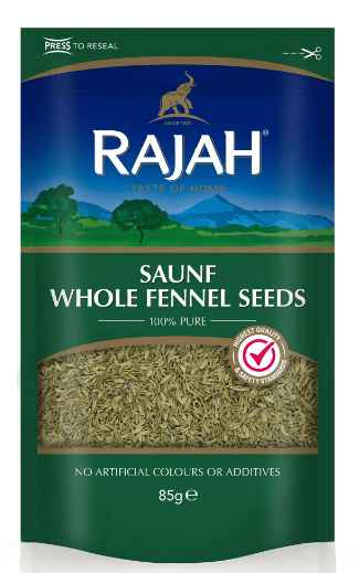 RAJAH SAUNF WHOLE FENNEL SEEDS - 85G - RAJAH