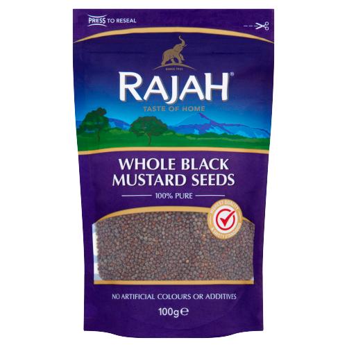 RAJAH WHOLE BLACK MUSTARD SEEDS - 100G - RAJAH