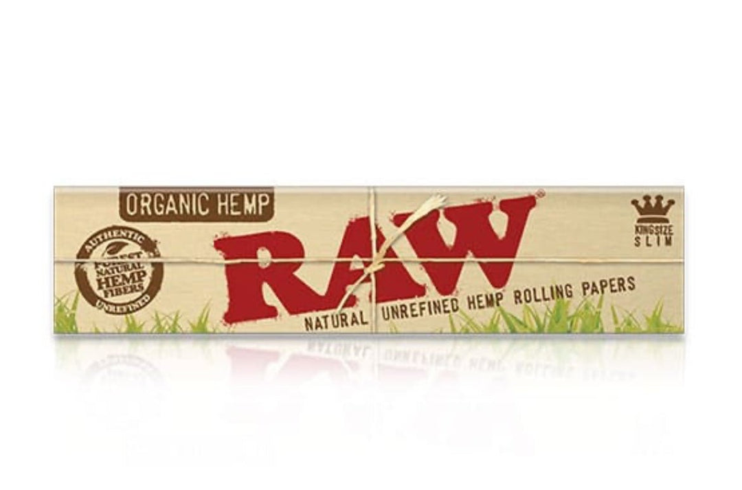 RAW ORGANIC HEMP ROLLING PAPERS KING SIZE + TIPS - 32 PACK - RAW