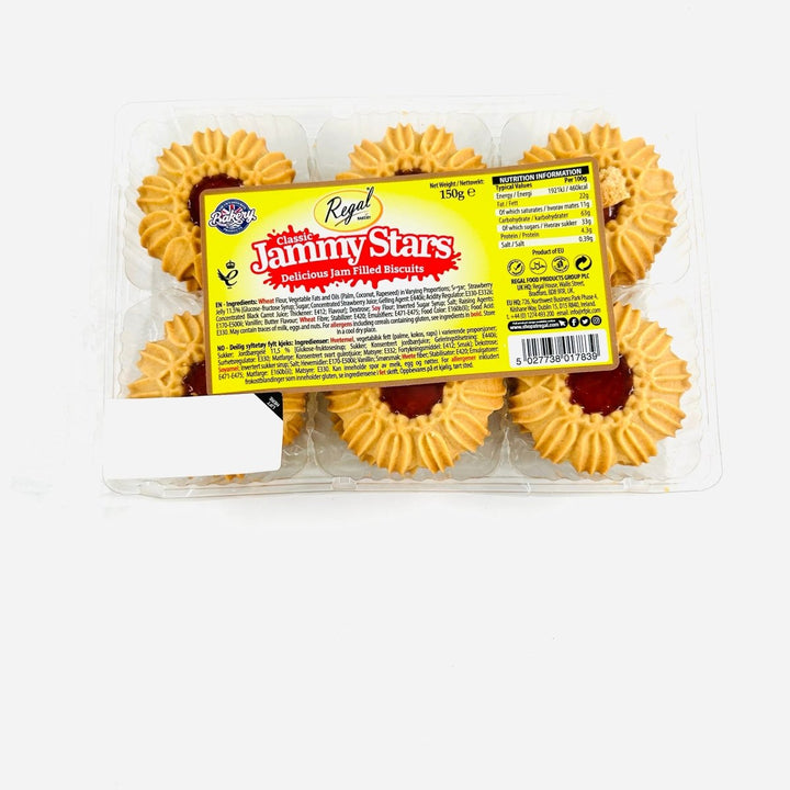 REAL CLASSIC JAMMY STARS BISCUITS - 150G - REGAL BAKERY