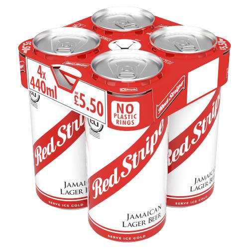 RED STRIPE 4PK - 440ML - R/STRIPE