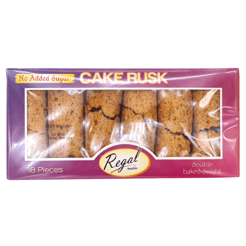 Regal Cake Rusk No Sugar - 18pcs – Alli Bhavan