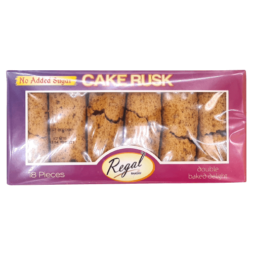 REGAL CAKE RUSK NO SUGAR - 18PCS - REGAL BAKERY