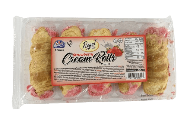 REGAL STRAWBERRY CREAM ROLLS - 5PCS - REGAL