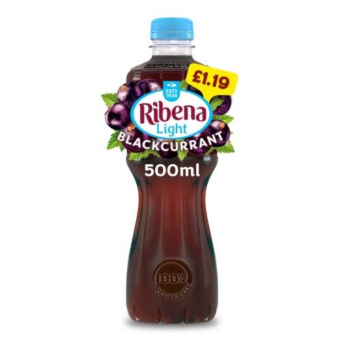 RIBENA BLACKCURRANT LIGHT - 500ML - RIBENA