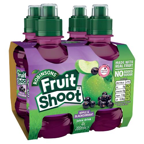 ROBINSONS F/SHOOT APPLE& BLACKCURRENT 4PK - 200ML - ROBINSON