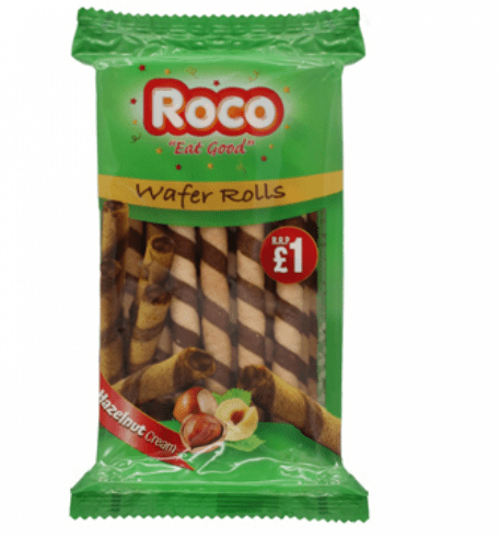 ROCO NUTS WAFER ROLLS - 230G - ROCO