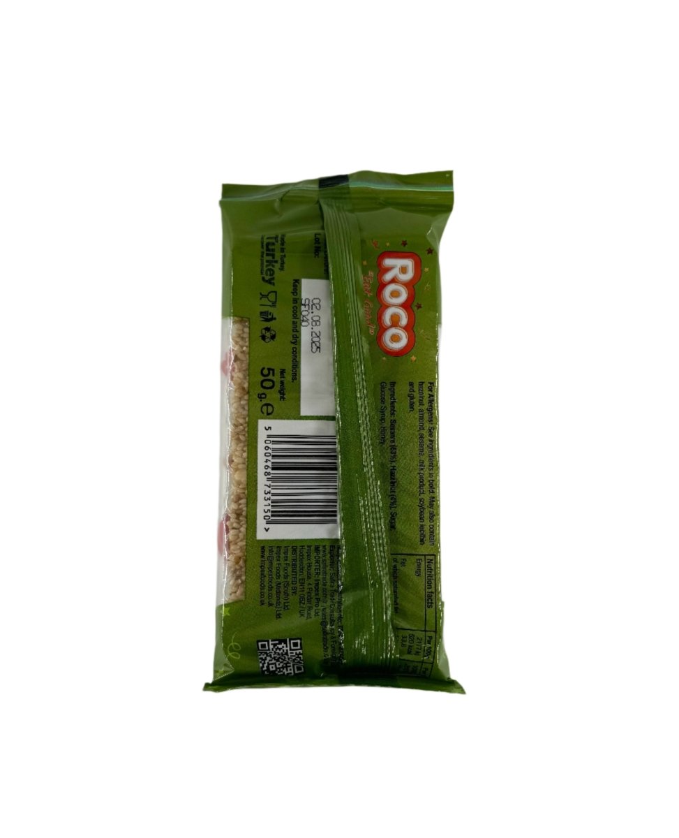 ROCO SESAME BAR w HAZELNUT - 50G - ROCO