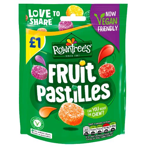 ROWNTREES FRUIT PASTILLE VEGAN - 114G - ROWNTREE