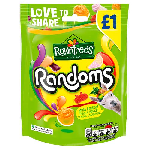 ROWNTREES RANDOMS POUCH - 120G - ROWNTREE