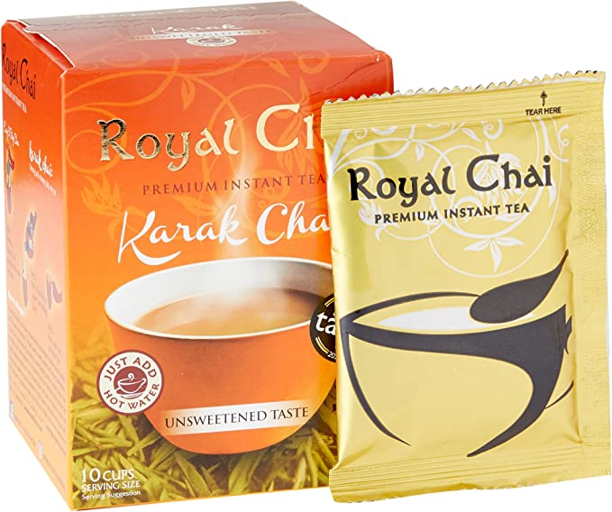 ROYAL CHAI PREMIUM INSTANT TEA KARAK UNSWEETENED CHAI - 400G - ROYAL CHAI