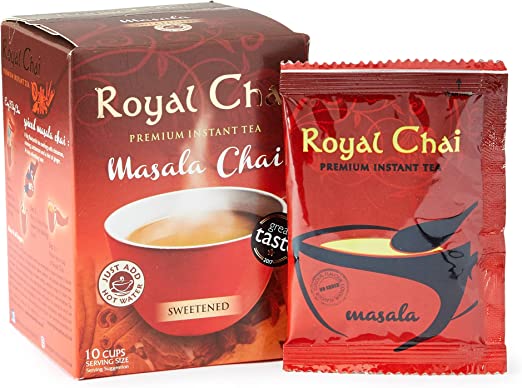 ROYAL CHAI SWEETENED VEGAN MASALA TEA SACHETS - 180G - ROYAL CHAI