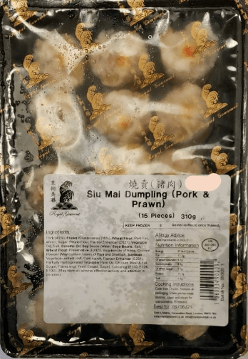 ROYAL GOURMET SIU MAI DUMPLINGS (PORK AND PRAWN) - 310G - ROYAL GOURMET