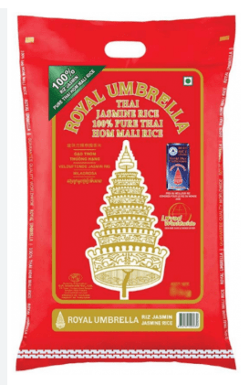 ROYAL UMBRELLA THAI JASMINE RICE RIZ THAI JASMIN - 10KG - ROYAL UMBRELLA