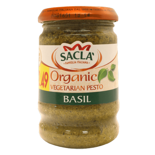 SACLA ORGANIC VEGETARIAN PESTO - 190G - SACLA