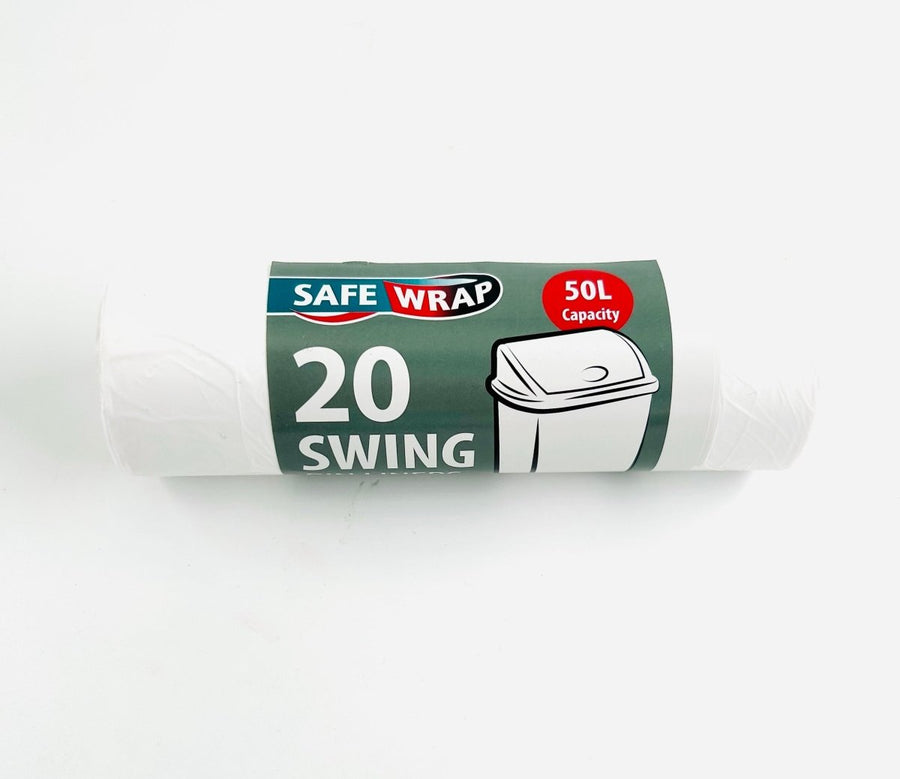 SAFE WRAP 20 SWING BIN LINERS - 20 PACKS - SAFEWRAP