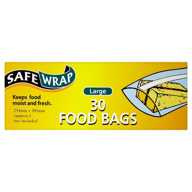 SAFE WRAP TWIST TIE FOOD BAGS - 30PCS - SAFEWRAP