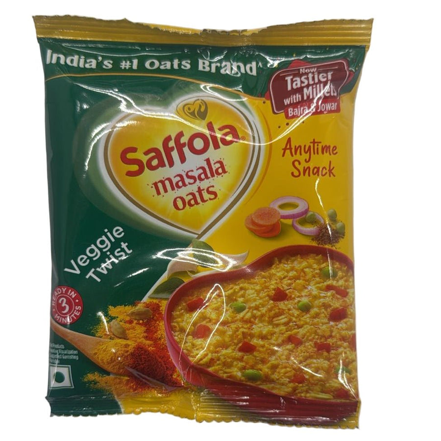 Saffola Masala Oats Veggie Twist - 38g - SAFFOLA