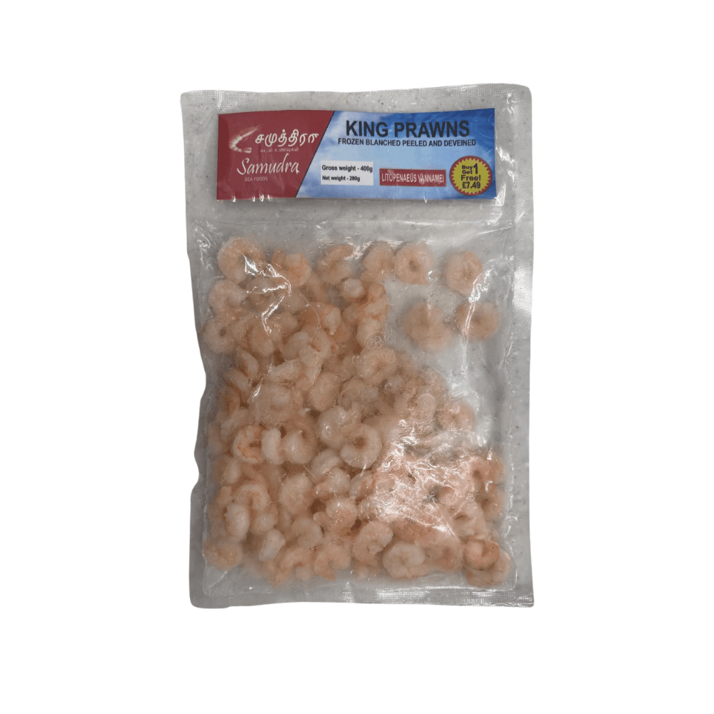 Samudra Sea Foods King Prawns Blanched Peeled & Deveined - 280g - SAMUDRA