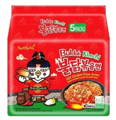 SAMYANG BULDAK KIMCHI HOT CHICKEN NOODLES - 135G(5PACKS) - SAAMAYANG