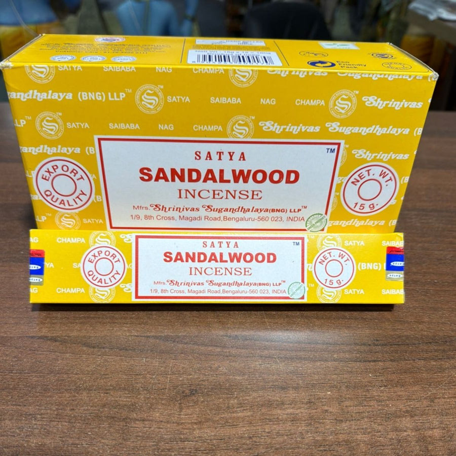 Satya Sandalwood Incense Sticks (12's) - Box - SATYA