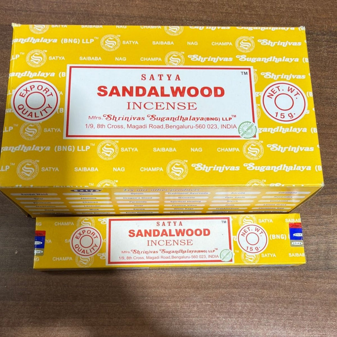 Satya Sandalwood Incense Sticks (12's) - Box - SATYA