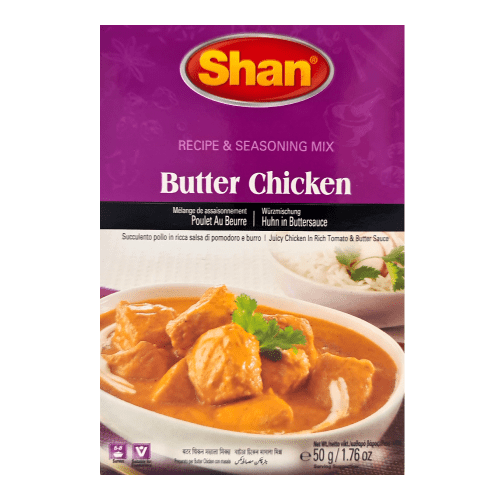 SHAN BUTTER CHICKEN RECIPE & SEASONING MIX - 50G - SHAN