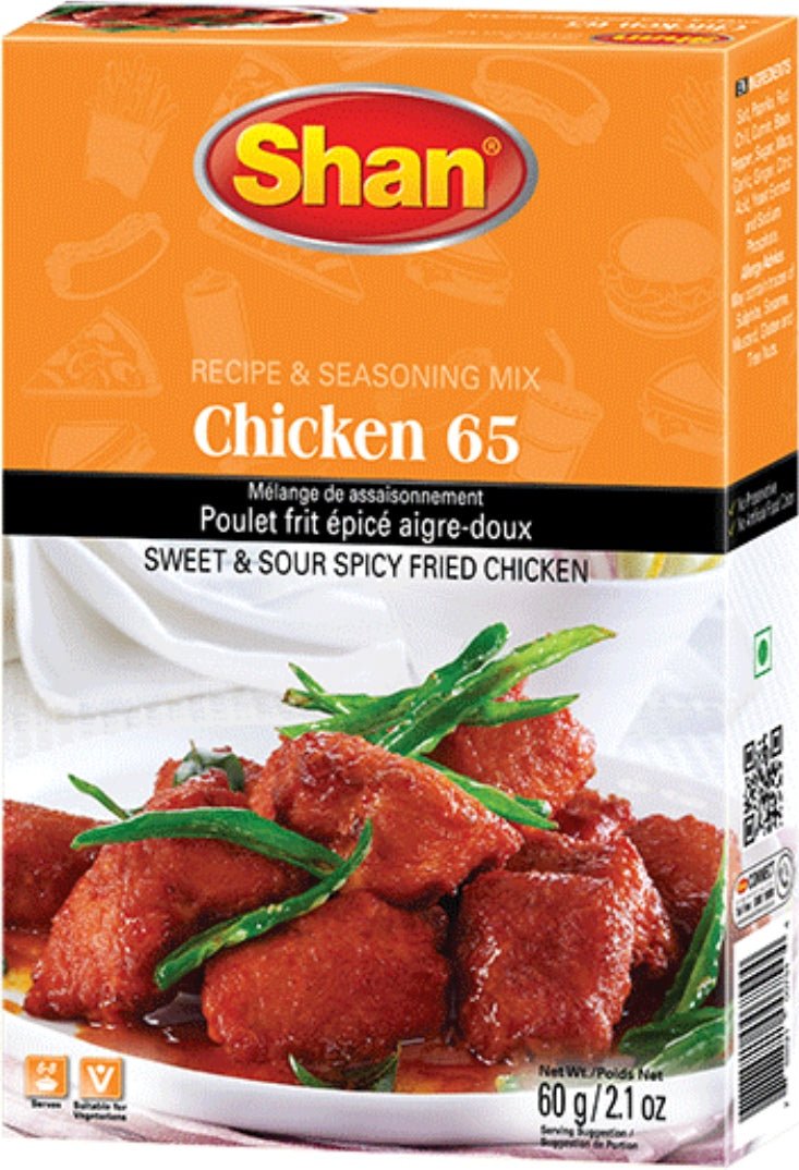 SHAN CHICKEN 65 RECIPE & SEASONING MIX - 60G - SHAN