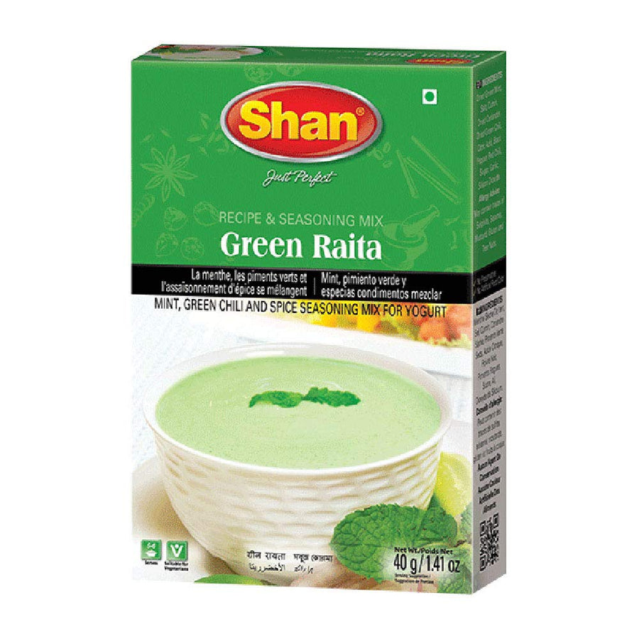 SHAN GREEN RAITA RECIPE & SEASONING MIX - 40G - SHAN